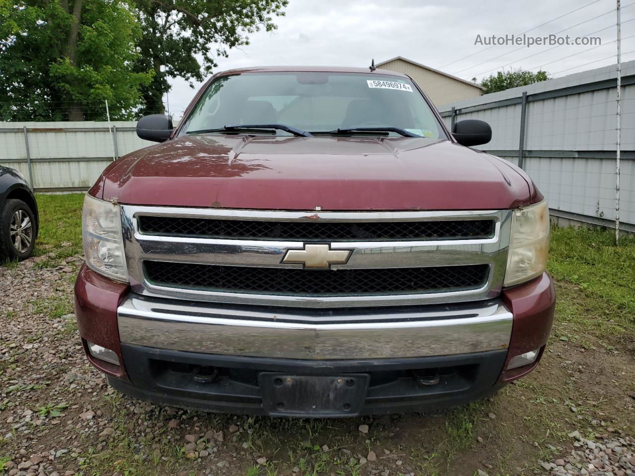 2008 Chevrolet Silverado K1500 Maroon vin: 2GCEK19J581125903