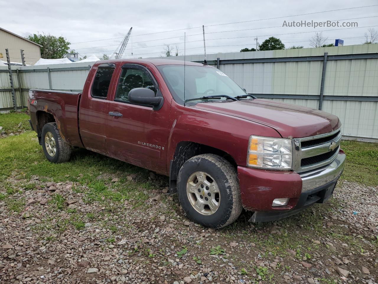 2008 Chevrolet Silverado K1500 Темно-бордовый vin: 2GCEK19J581125903