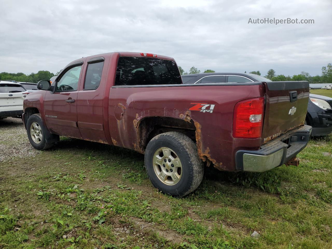 2008 Chevrolet Silverado K1500 Темно-бордовый vin: 2GCEK19J581125903