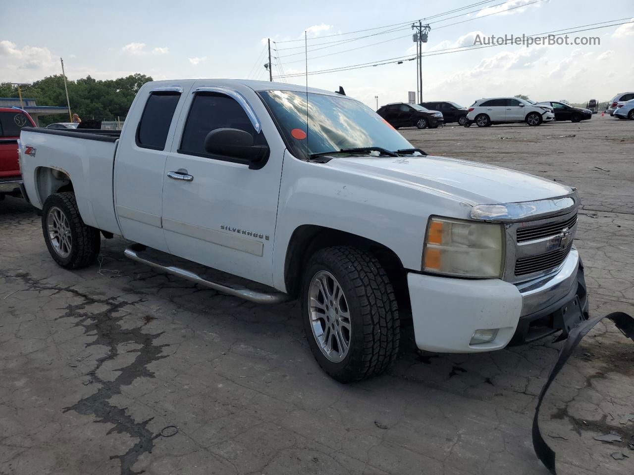 2008 Chevrolet Silverado K1500 White vin: 2GCEK19J781108391