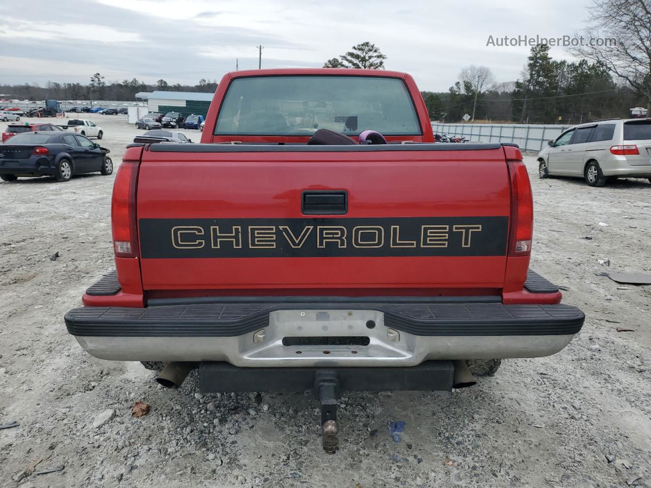 1993 Chevrolet Gmt-400 K1500 Red vin: 2GCEK19K4P1252228