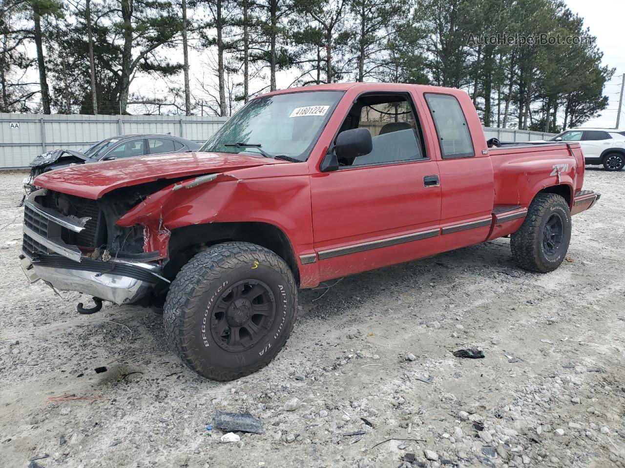 1993 Chevrolet Gmt-400 K1500 Red vin: 2GCEK19K4P1252228