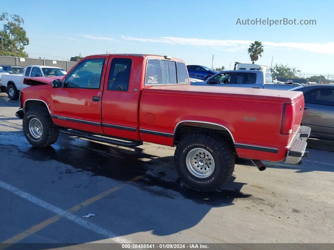 1993 Chevrolet Gmt-400 K1500 Red vin: 2GCEK19K5P1187101