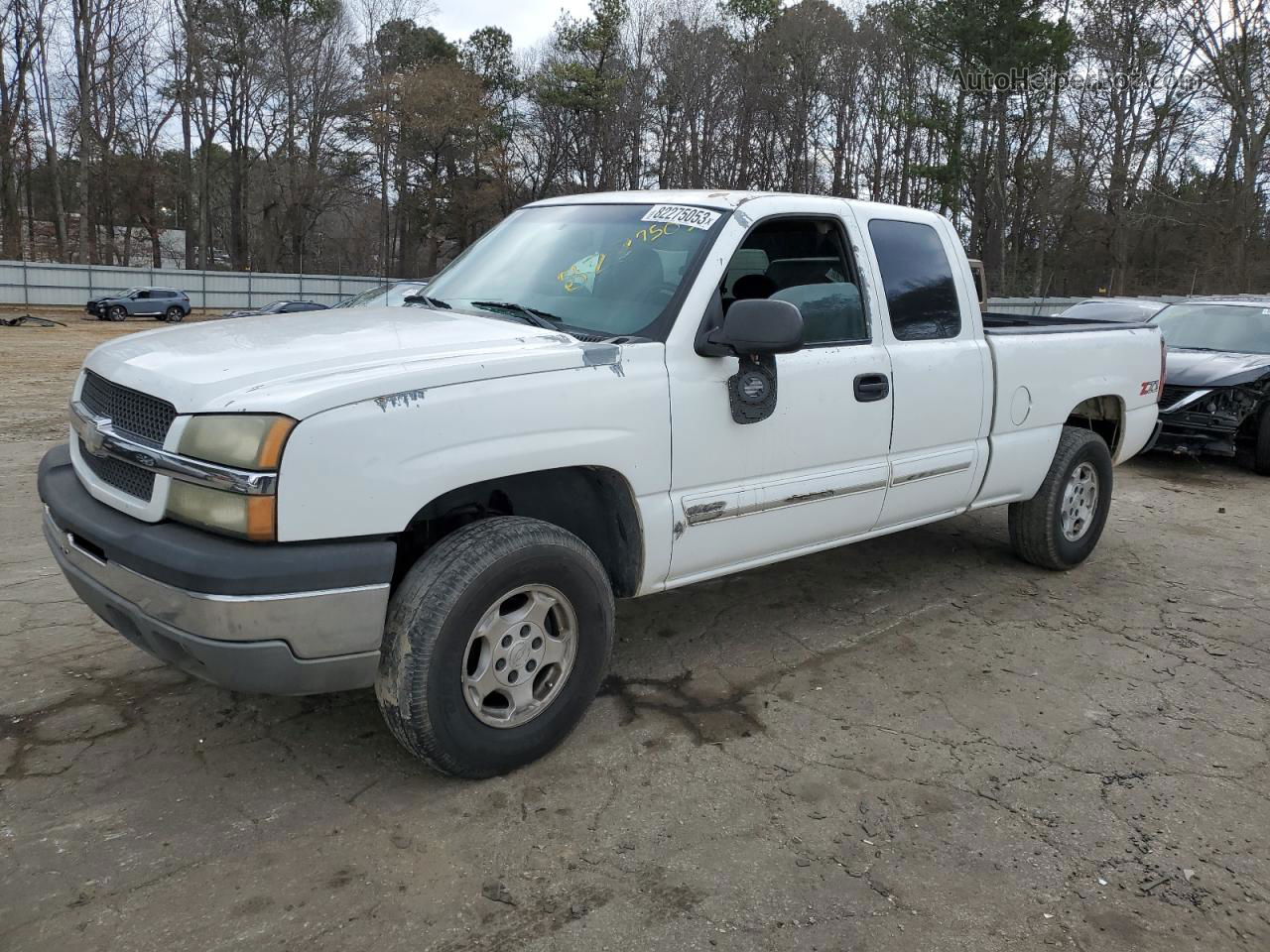 2003 Chevrolet Silverado K1500 White vin: 2GCEK19T031109117