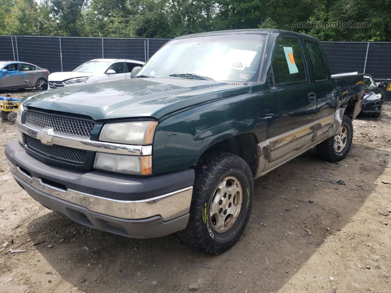 2003 Chevrolet Silverado K1500 Зеленый vin: 2GCEK19T031268879