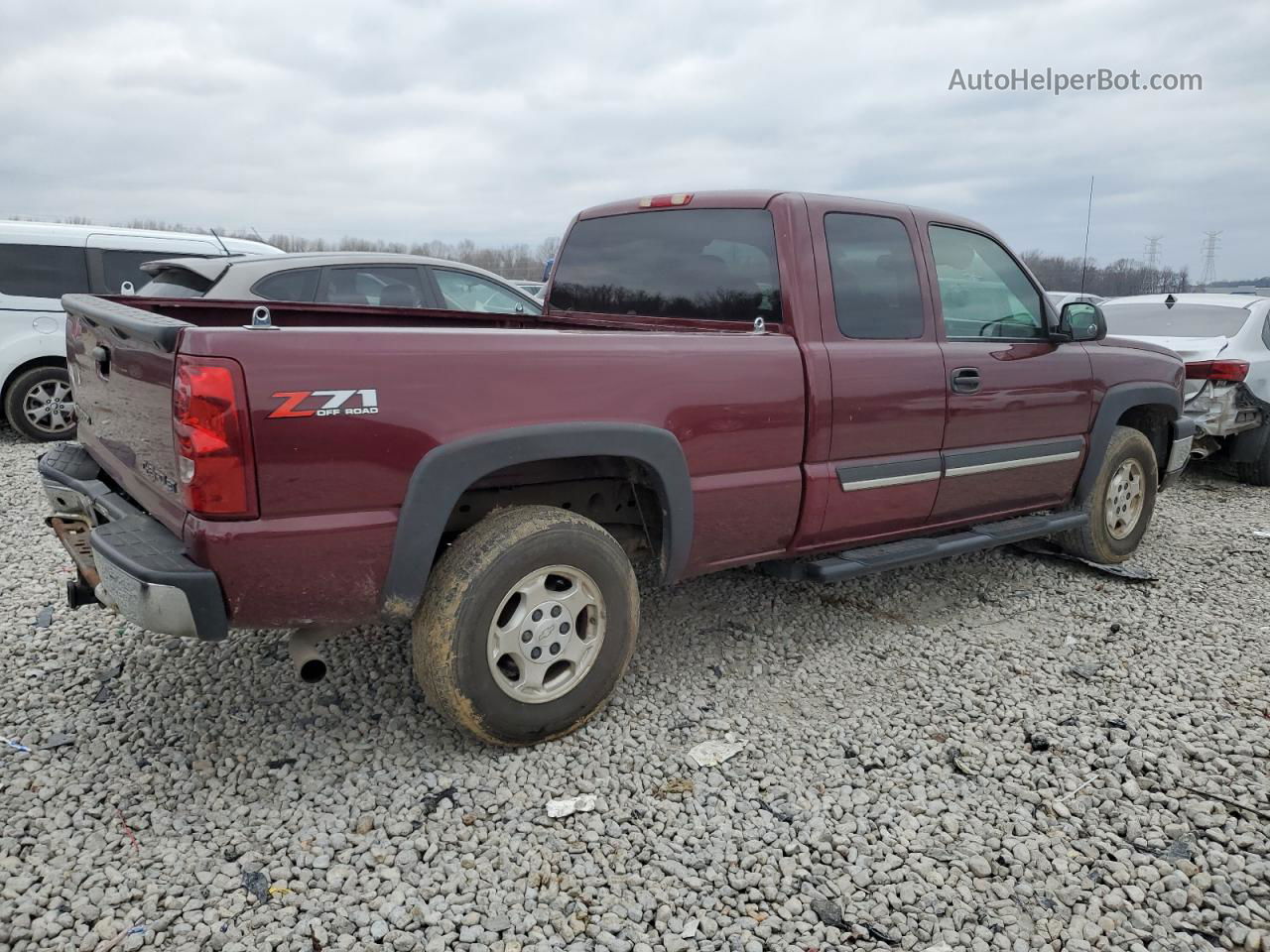 2003 Chevrolet Silverado K1500 Burgundy vin: 2GCEK19T131179211