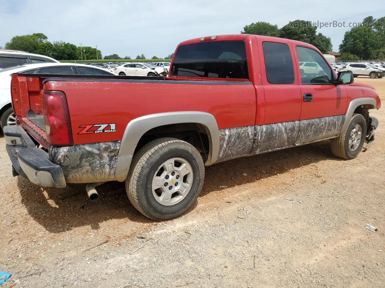 2003 Chevrolet Silverado K1500 Red vin: 2GCEK19T331116675