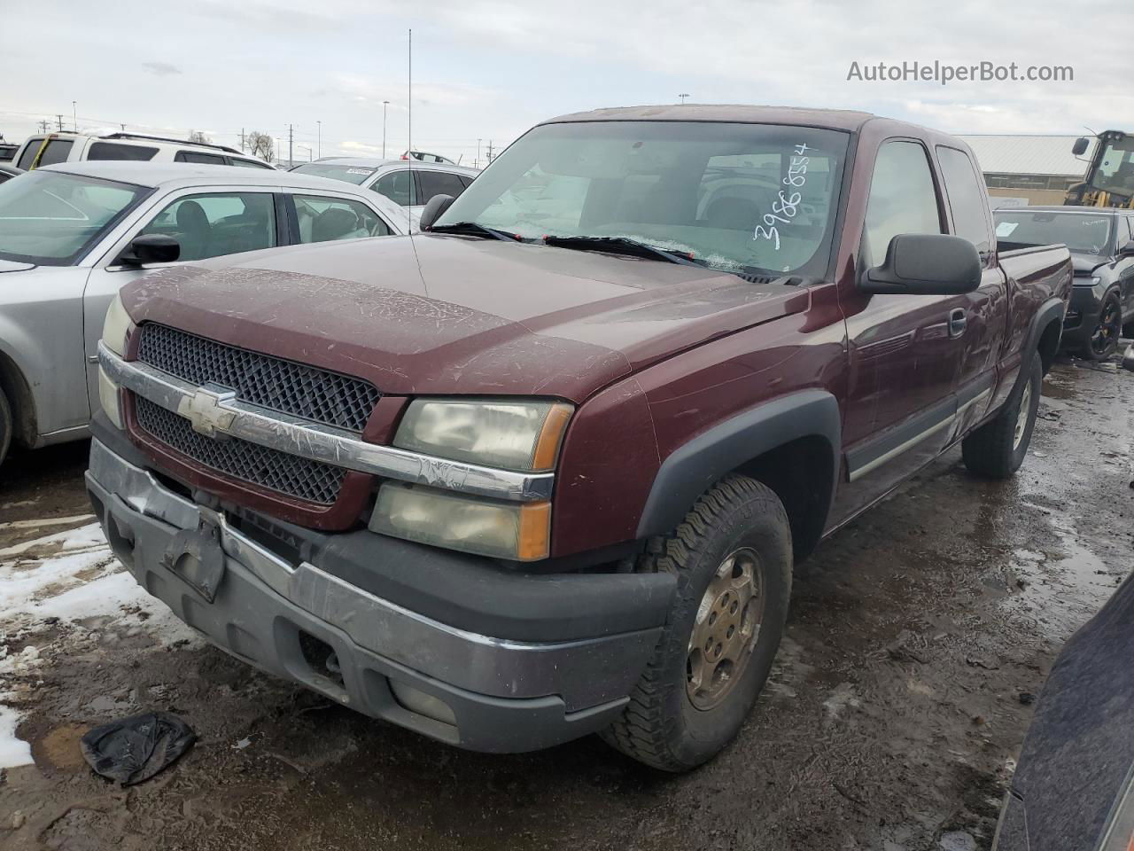 2003 Chevrolet Silverado K1500 Burgundy vin: 2GCEK19T431104499