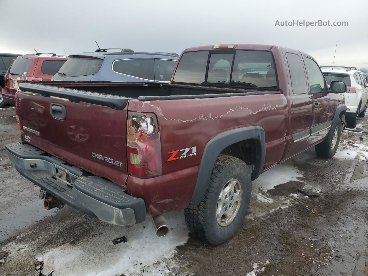 2003 Chevrolet Silverado K1500 Burgundy vin: 2GCEK19T431104499