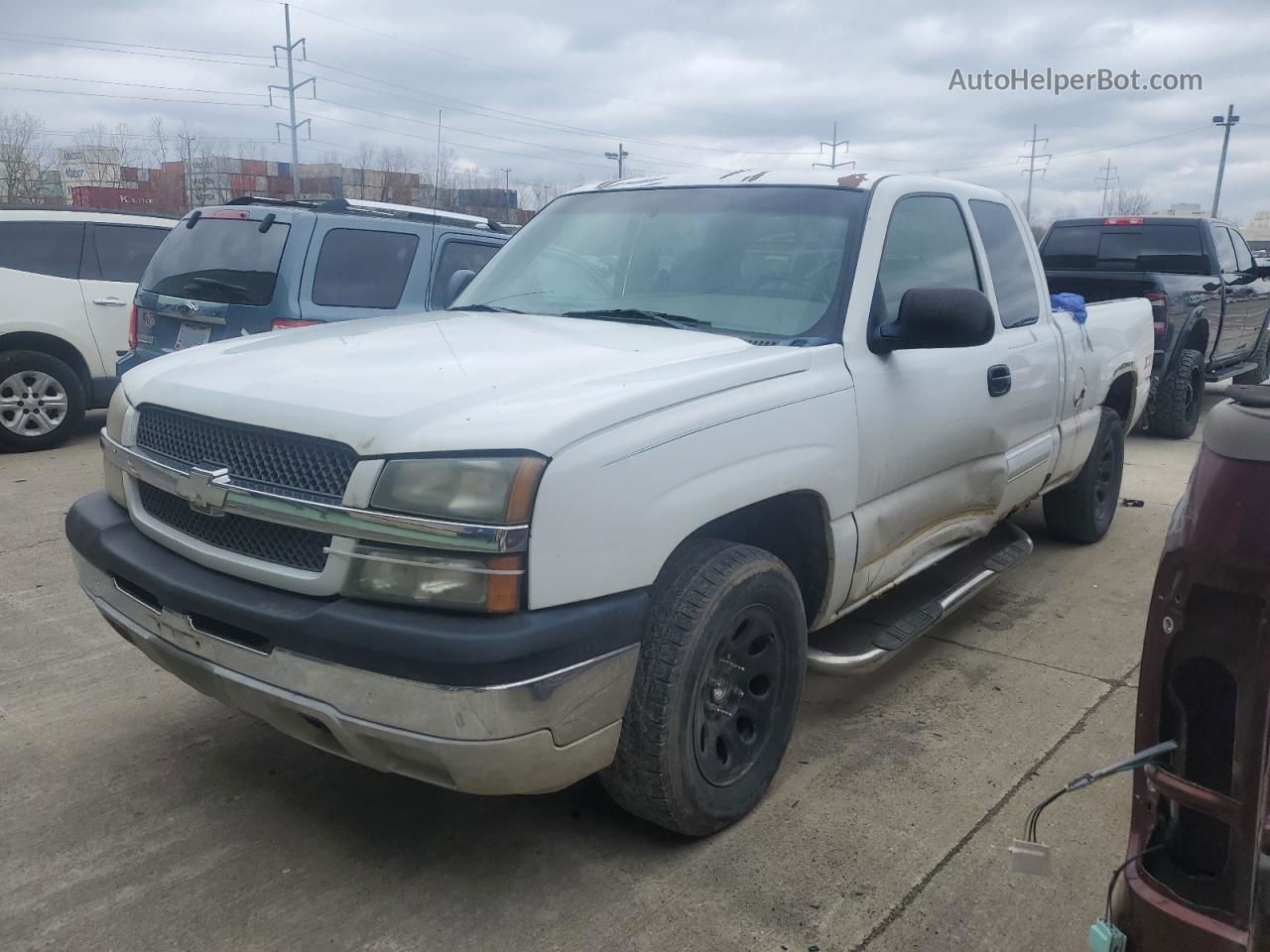 2003 Chevrolet Silverado K1500 White vin: 2GCEK19T431110688