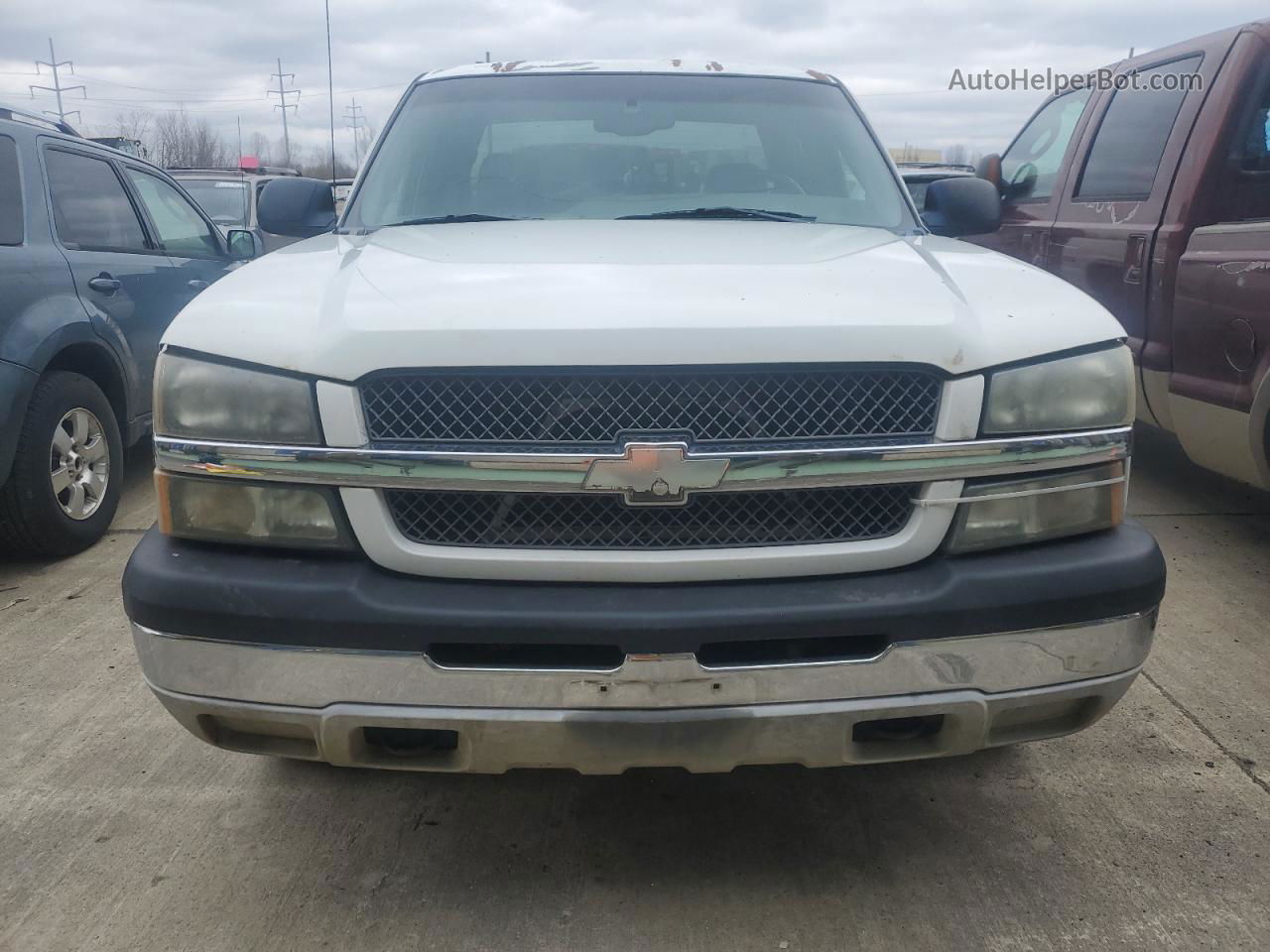 2003 Chevrolet Silverado K1500 White vin: 2GCEK19T431110688