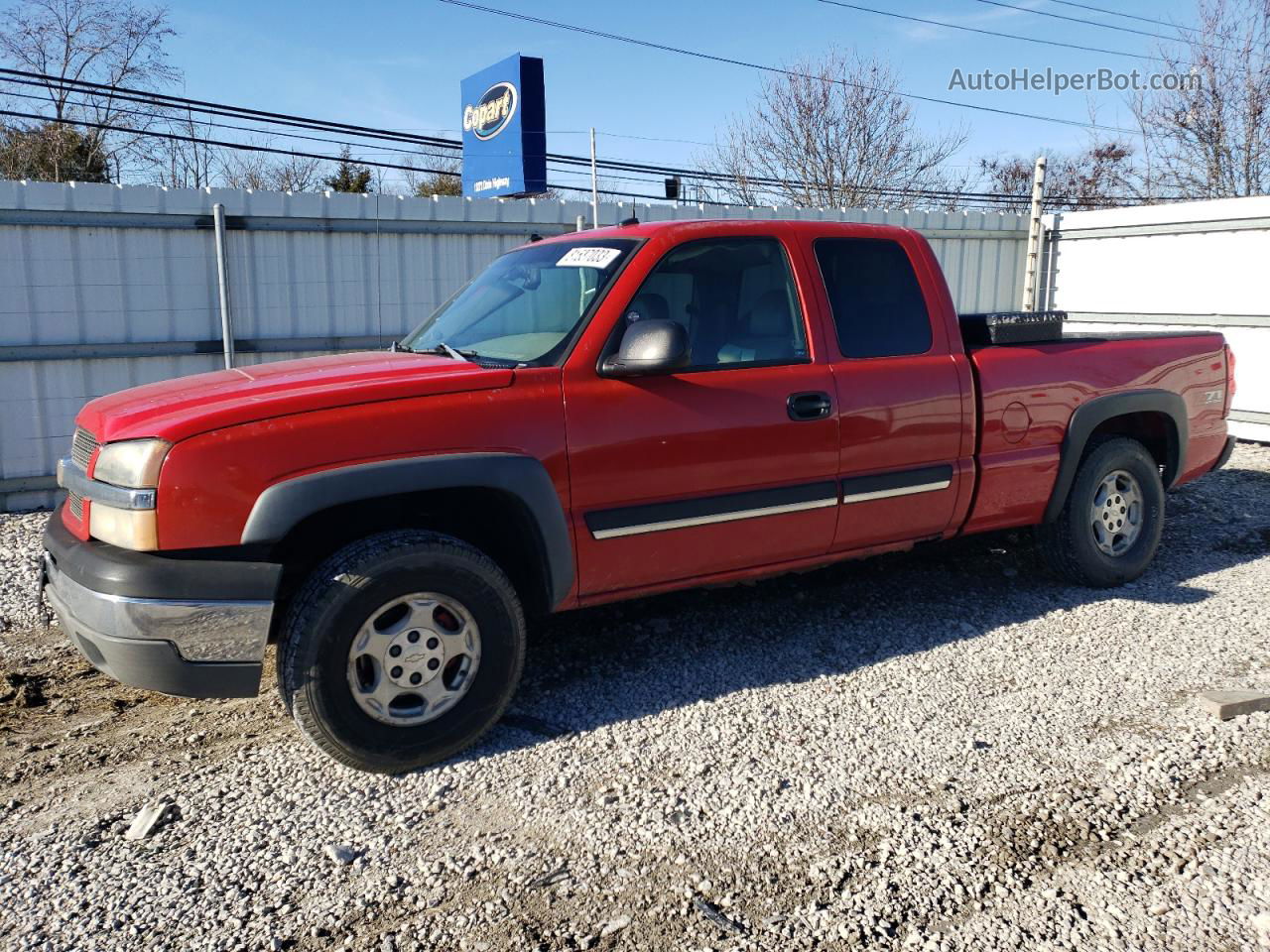 2003 Chevrolet Silverado K1500 Red vin: 2GCEK19T431187982