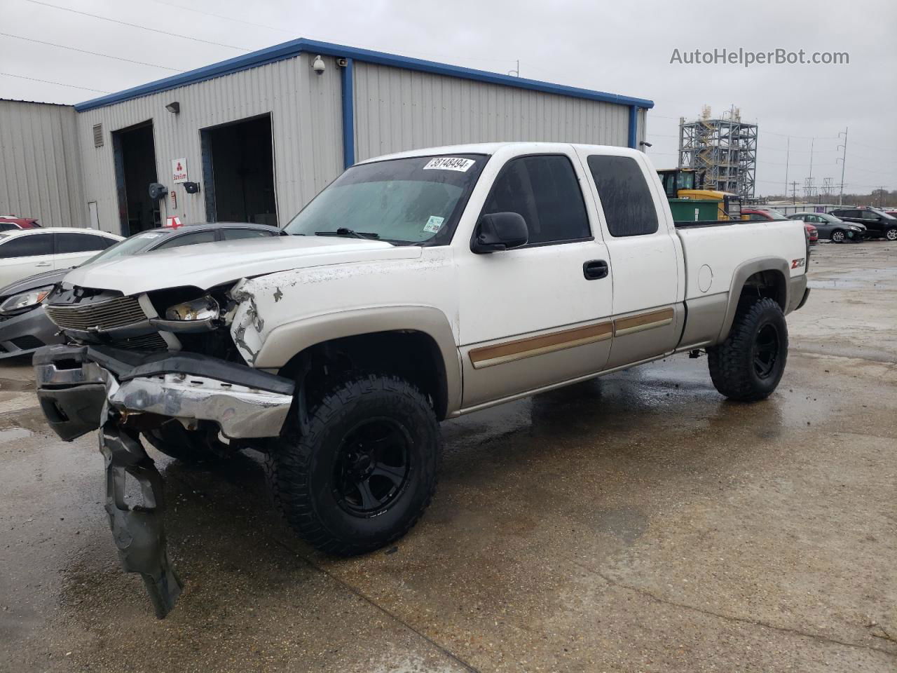 2003 Chevrolet Silverado K1500 White vin: 2GCEK19T431264589