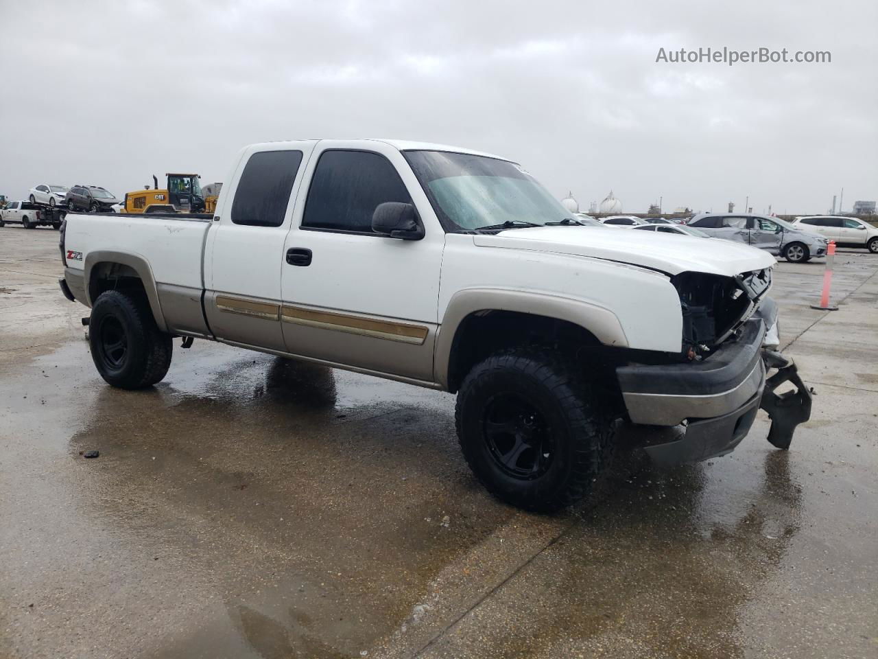 2003 Chevrolet Silverado K1500 White vin: 2GCEK19T431264589