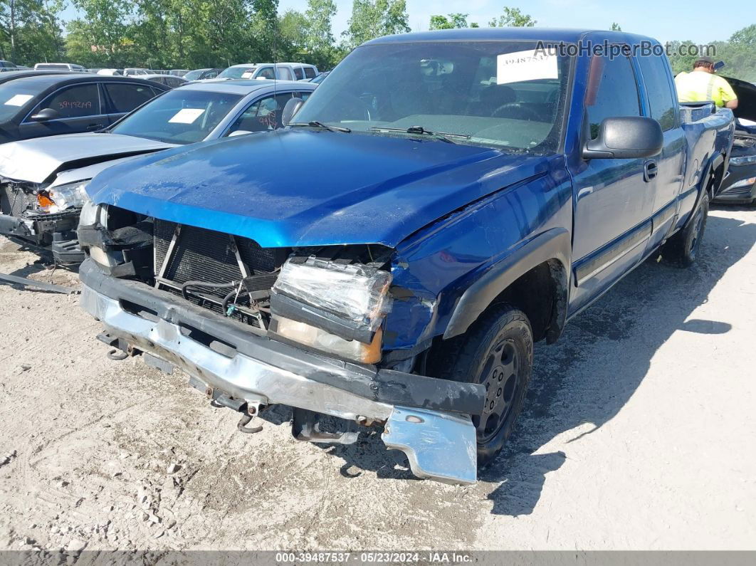 2003 Chevrolet Silverado 1500 Ls Blue vin: 2GCEK19T431390726