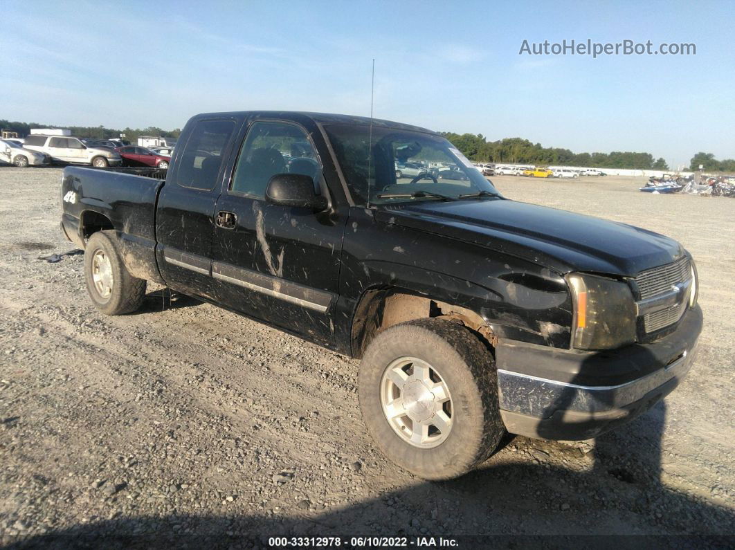 2004 Chevrolet Silverado 1500 Ls Black vin: 2GCEK19T441352169