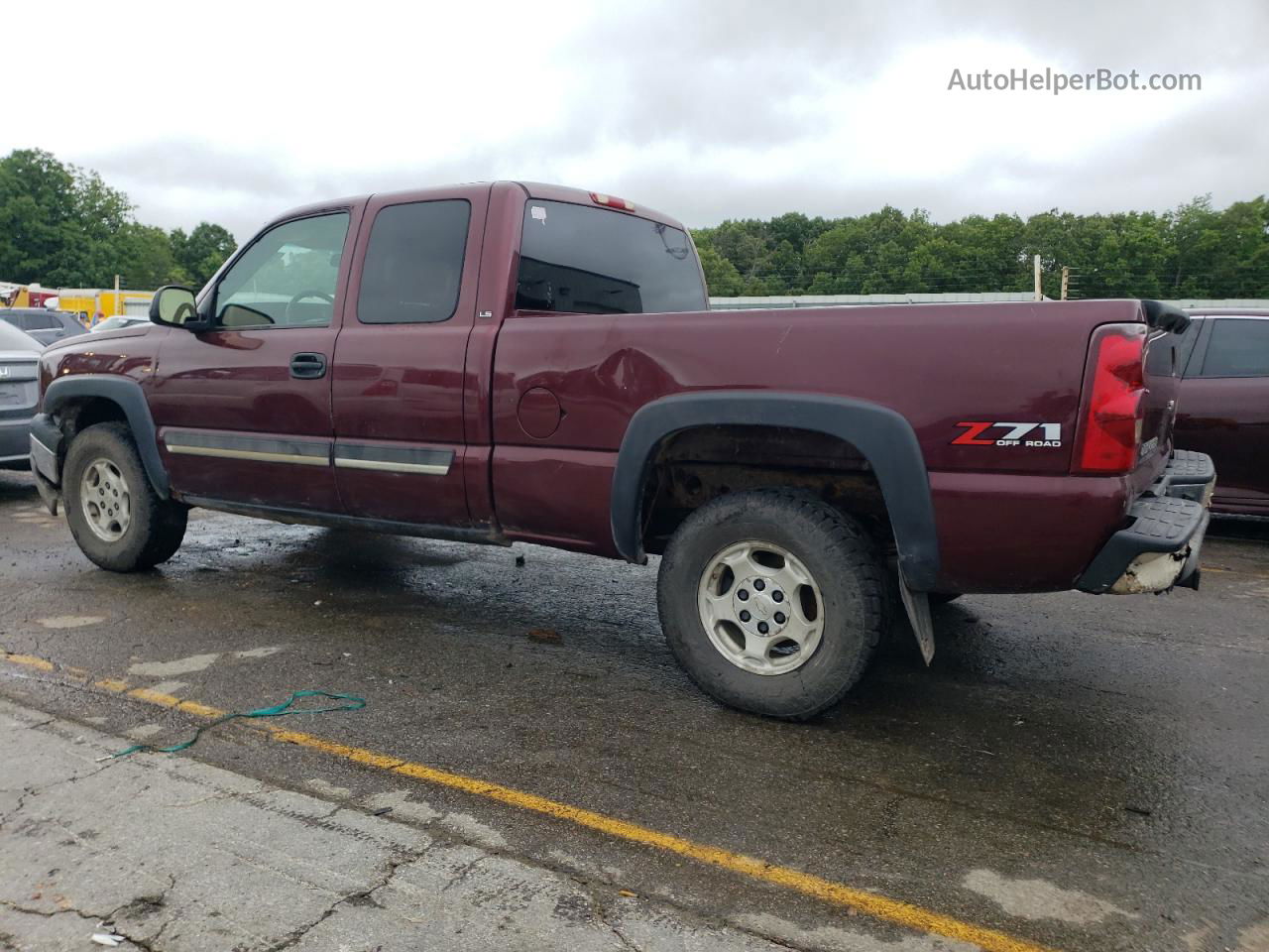 2003 Chevrolet Silverado K1500 Maroon vin: 2GCEK19T531152352