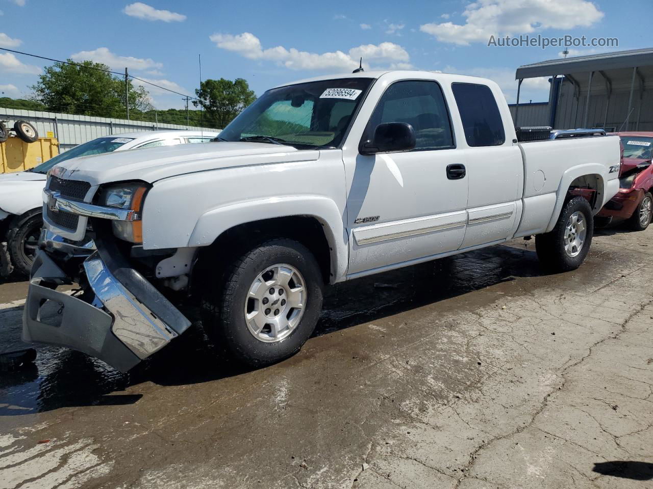 2003 Chevrolet Silverado K1500 White vin: 2GCEK19T531166882