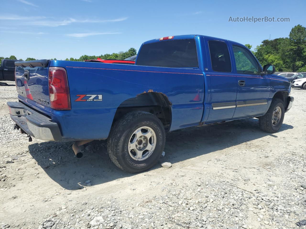 2003 Chevrolet Silverado K1500 Blue vin: 2GCEK19T631152456