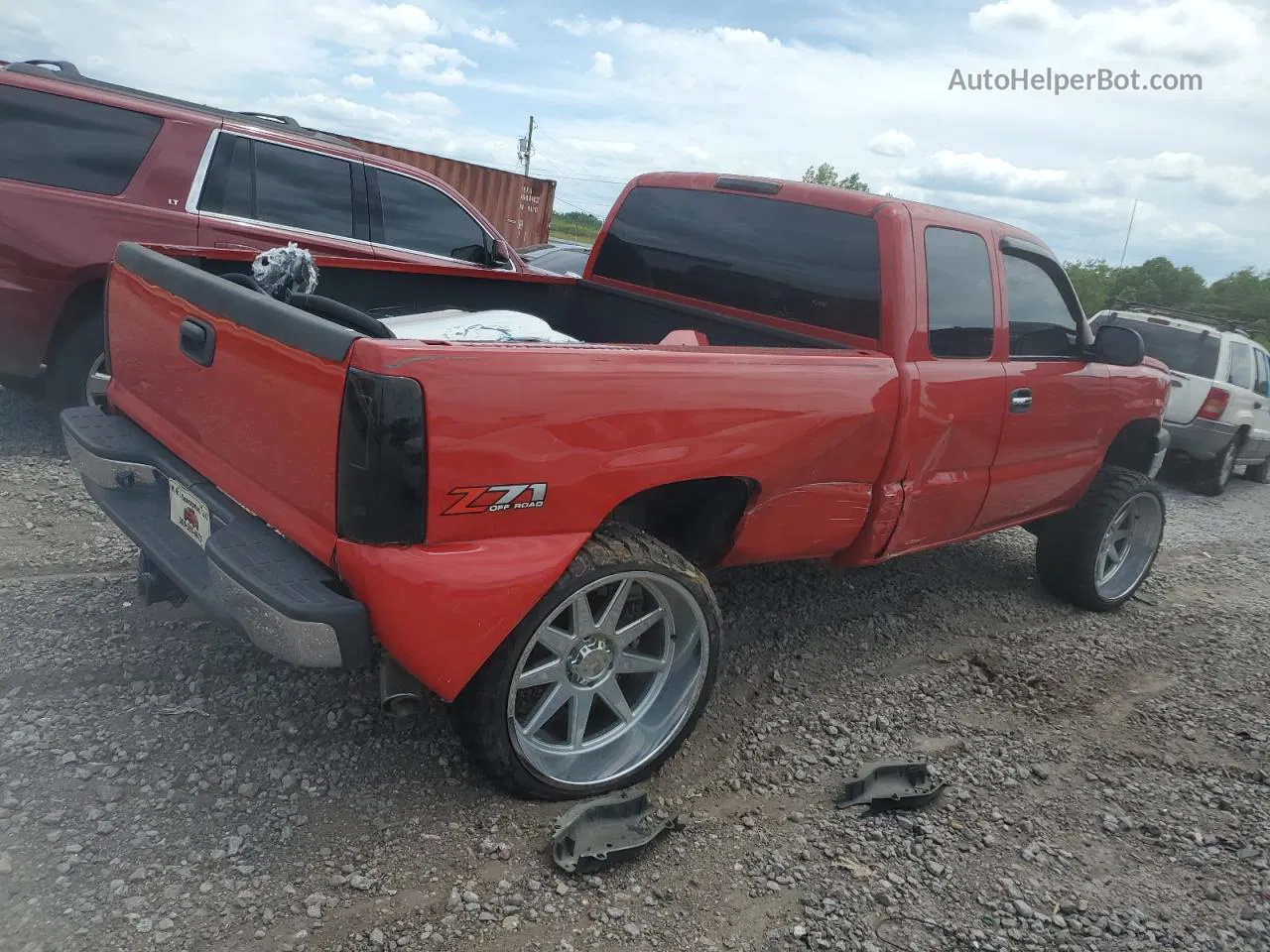 2003 Chevrolet Silverado K1500 Red vin: 2GCEK19T731132927