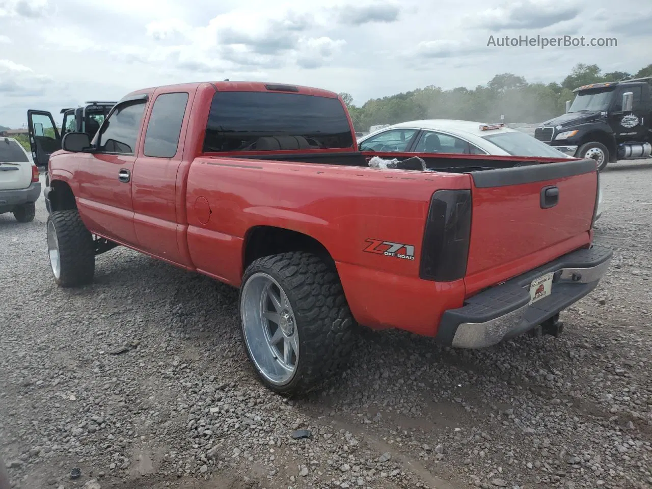 2003 Chevrolet Silverado K1500 Red vin: 2GCEK19T731132927