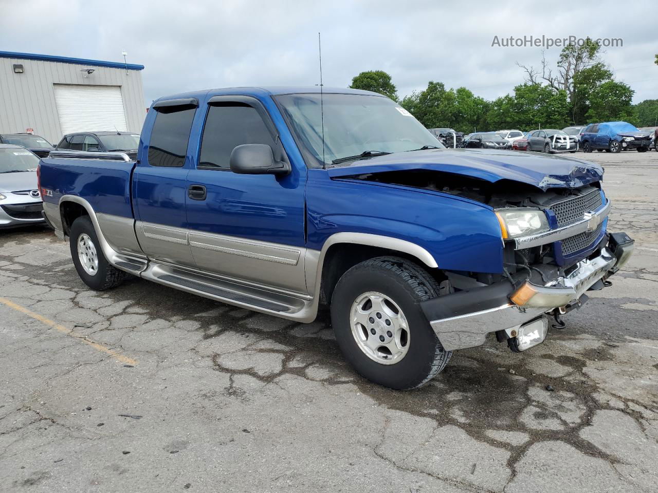 2003 Chevrolet Silverado K1500 Blue vin: 2GCEK19T731230422