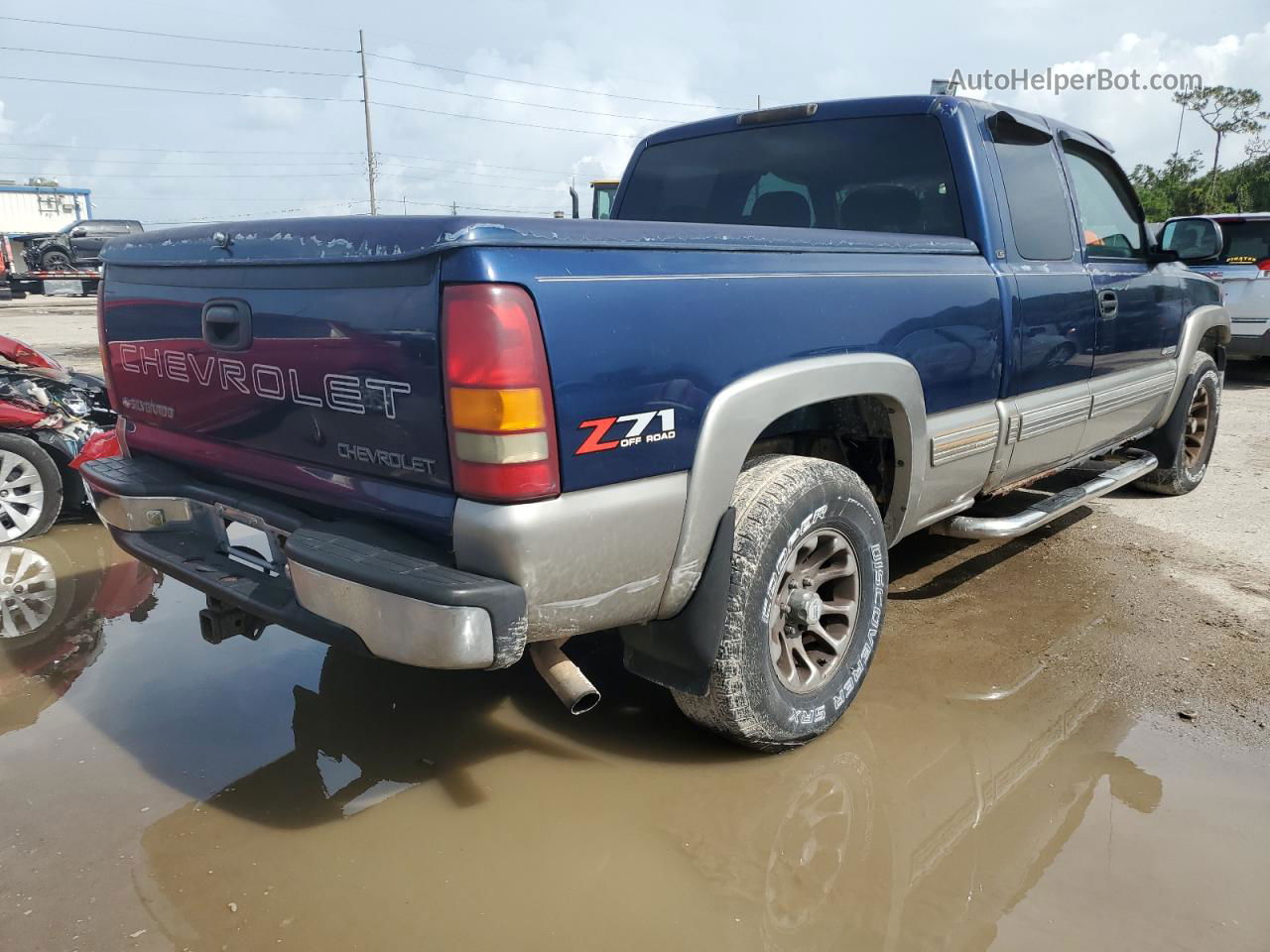 2001 Chevrolet Silverado K1500 Синий vin: 2GCEK19TX11287582