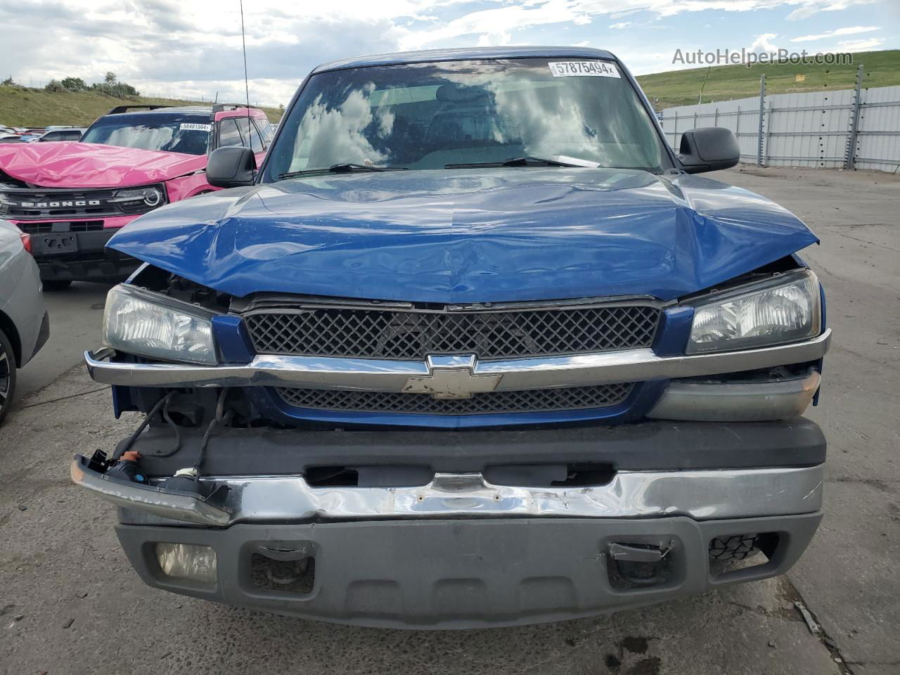 2003 Chevrolet Silverado K1500 Blue vin: 2GCEK19TX31386700