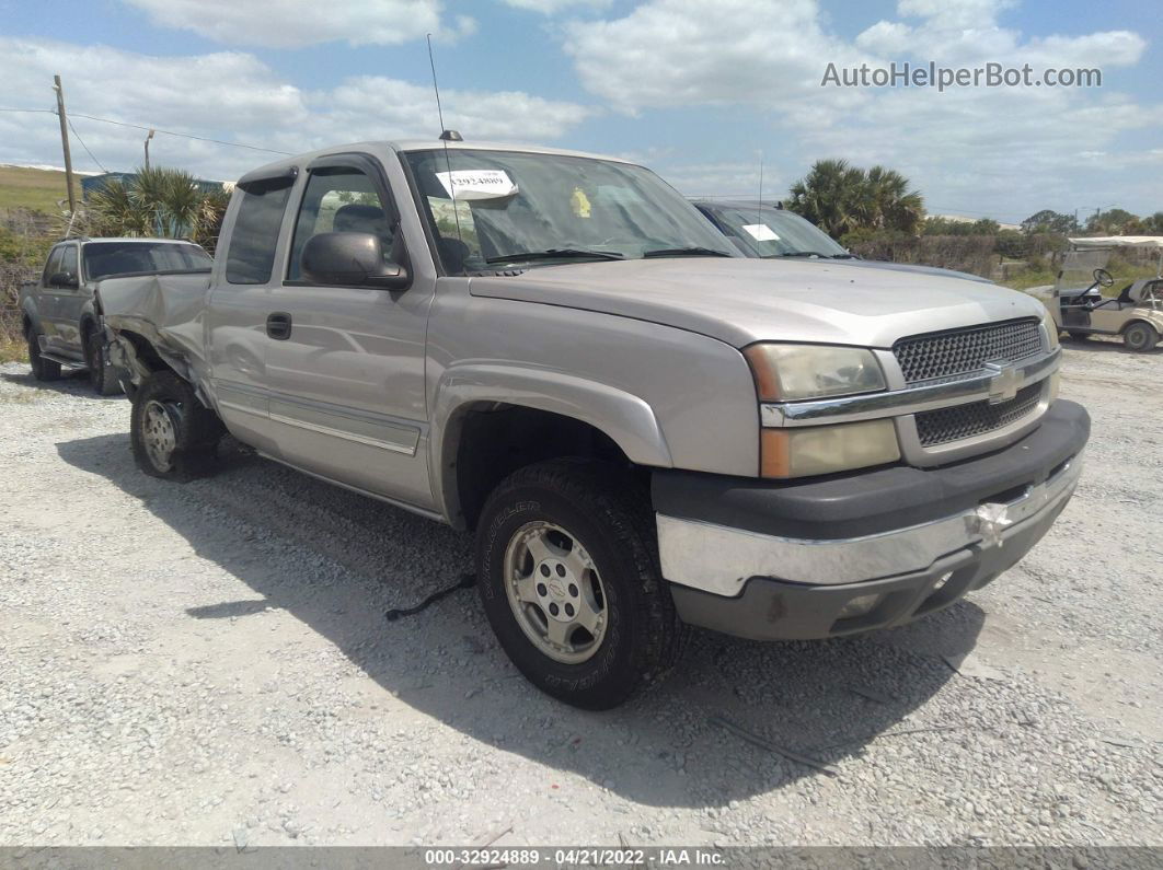 2004 Chevrolet Silverado 1500 Z71 Silver vin: 2GCEK19TX41234739