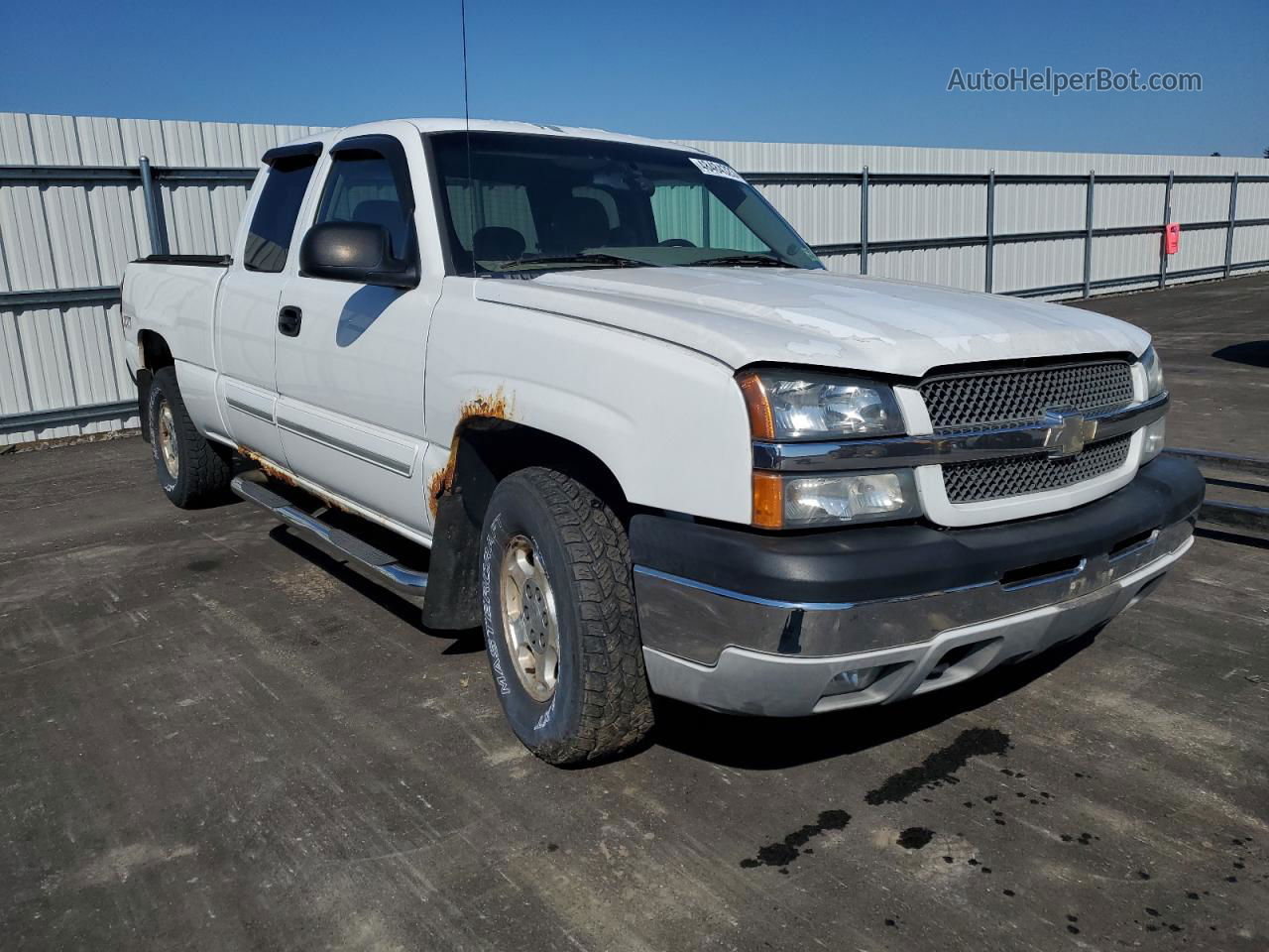 2003 Chevrolet Silverado K1500 Белый vin: 2GCEK19V431348591