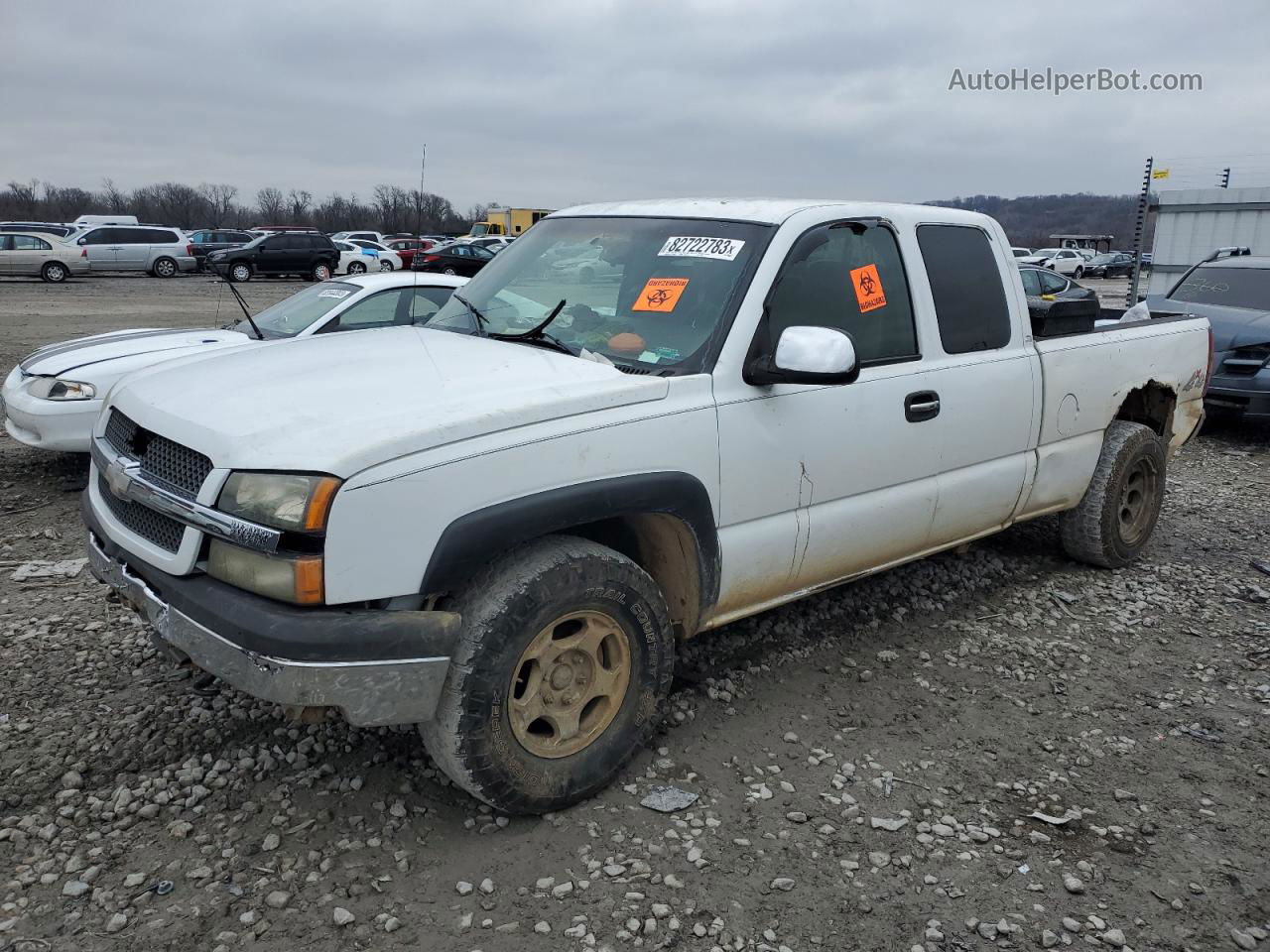 2003 Chevrolet Silverado K1500 White vin: 2GCEK19V631274932