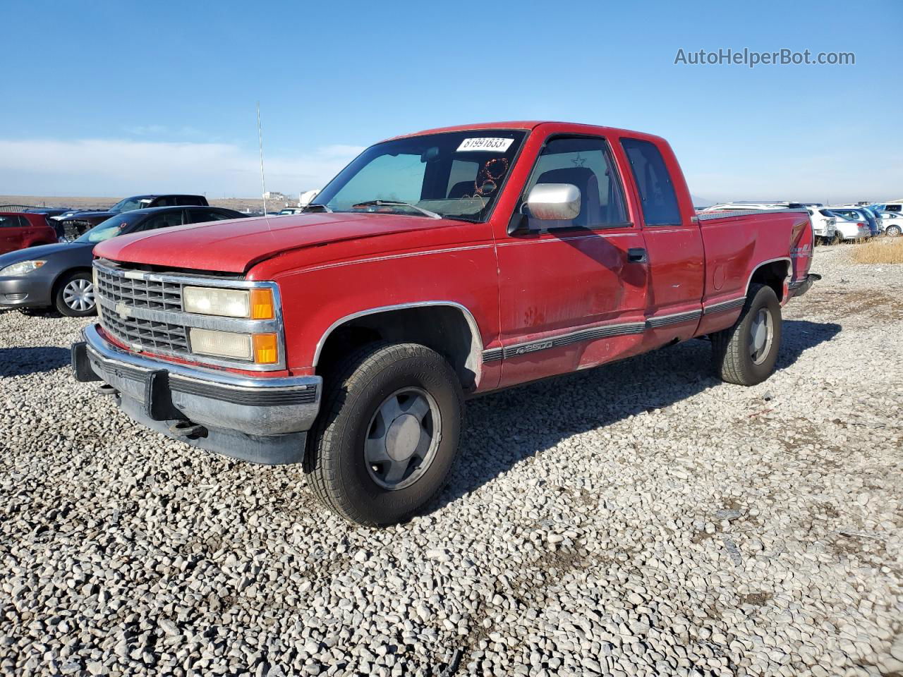 1993 Chevrolet Gmt-400 K2500 Red vin: 2GCFK29K3P1183123