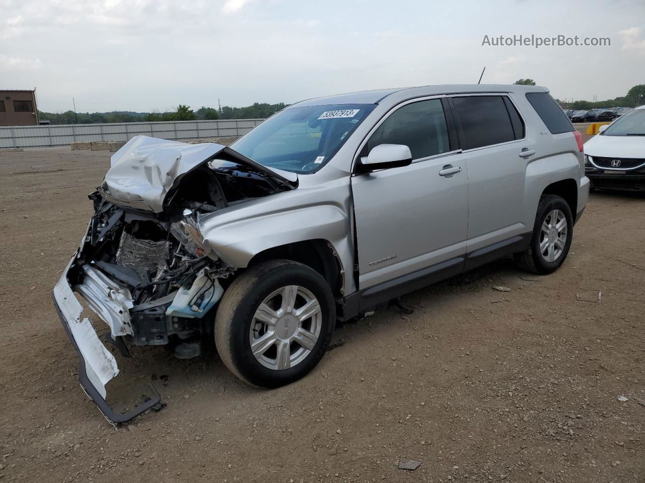 2016 Gmc Terrain Sle Серебряный vin: 2GKALMEK0G6360534