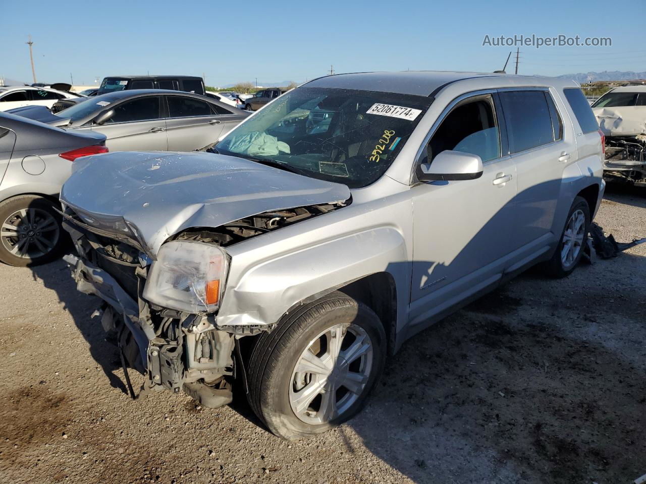 2017 Gmc Terrain Sle Silver vin: 2GKALMEK0H6352208