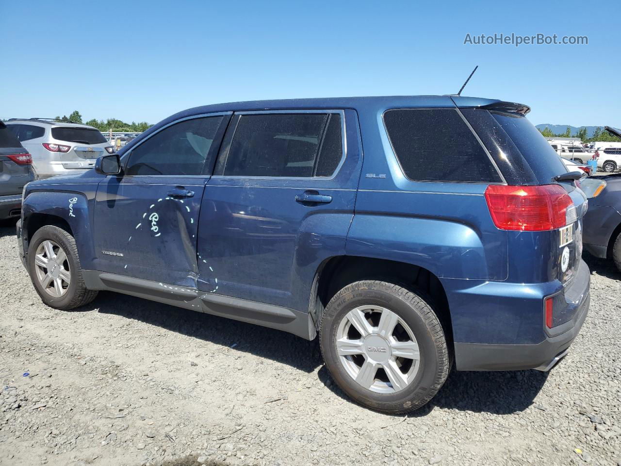 2016 Gmc Terrain Sle Blue vin: 2GKALMEK1G6119954