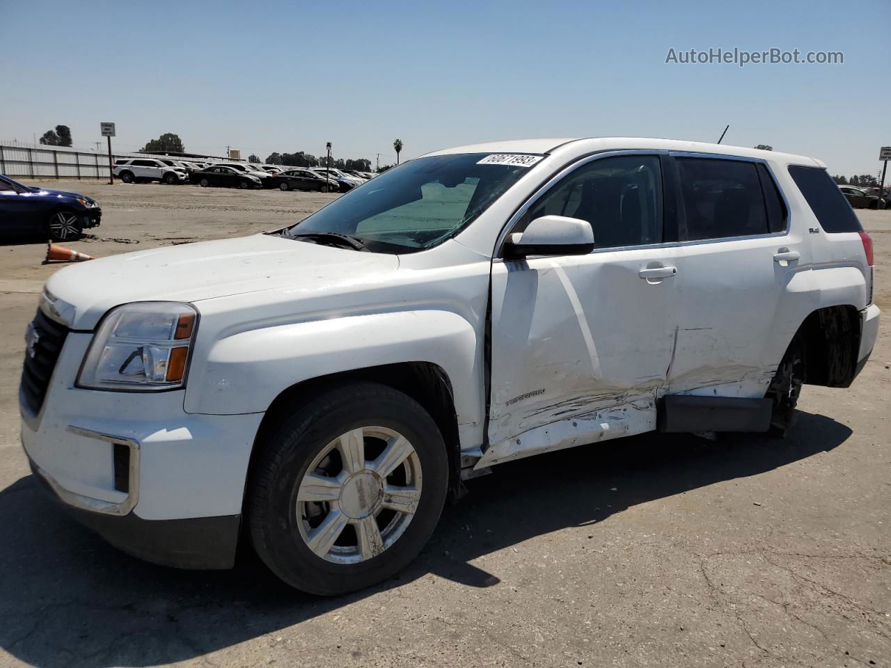 2016 Gmc Terrain Sle White vin: 2GKALMEK1G6145048