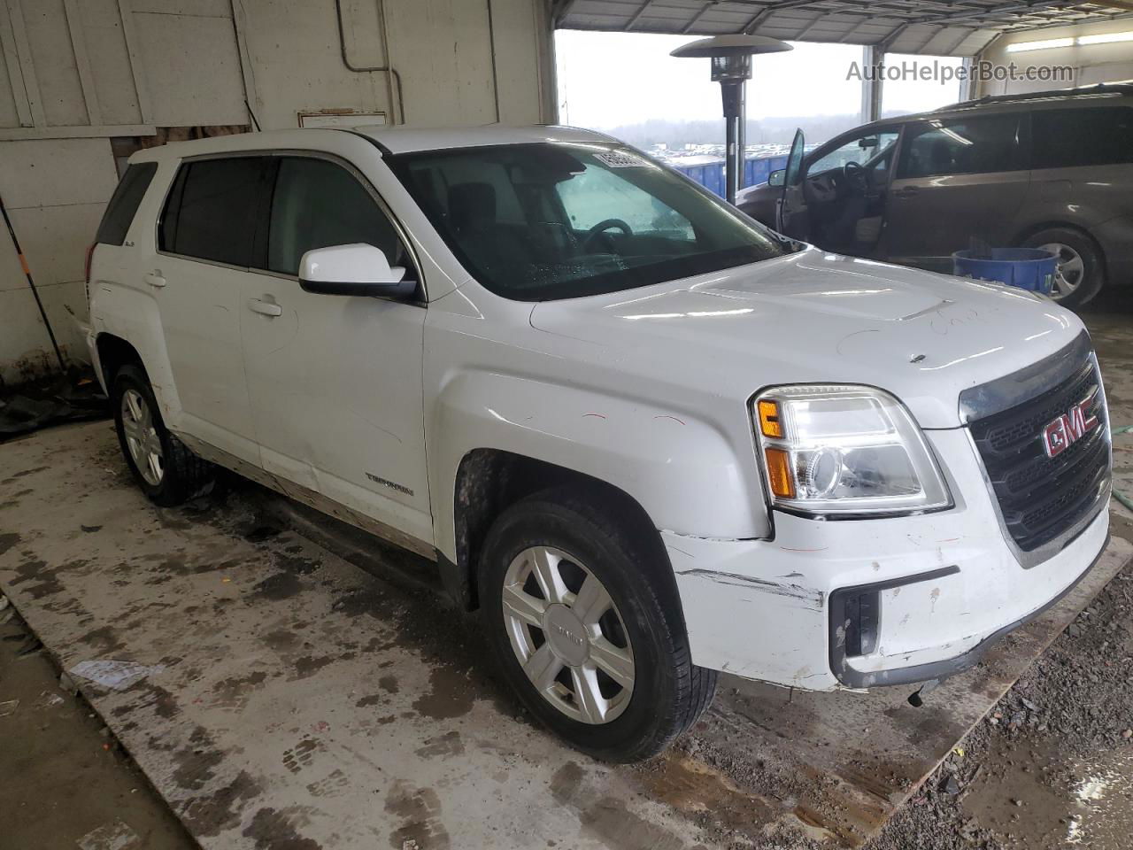 2016 Gmc Terrain Sle White vin: 2GKALMEK1G6357545