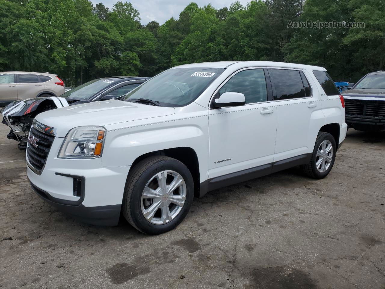 2017 Gmc Terrain Sle White vin: 2GKALMEK1H6212202