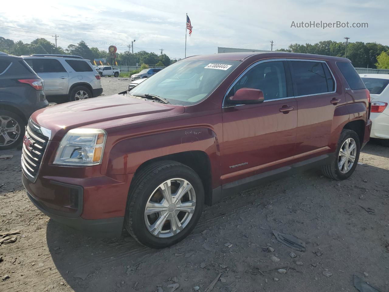 2017 Gmc Terrain Sle Красный vin: 2GKALMEK1H6216914