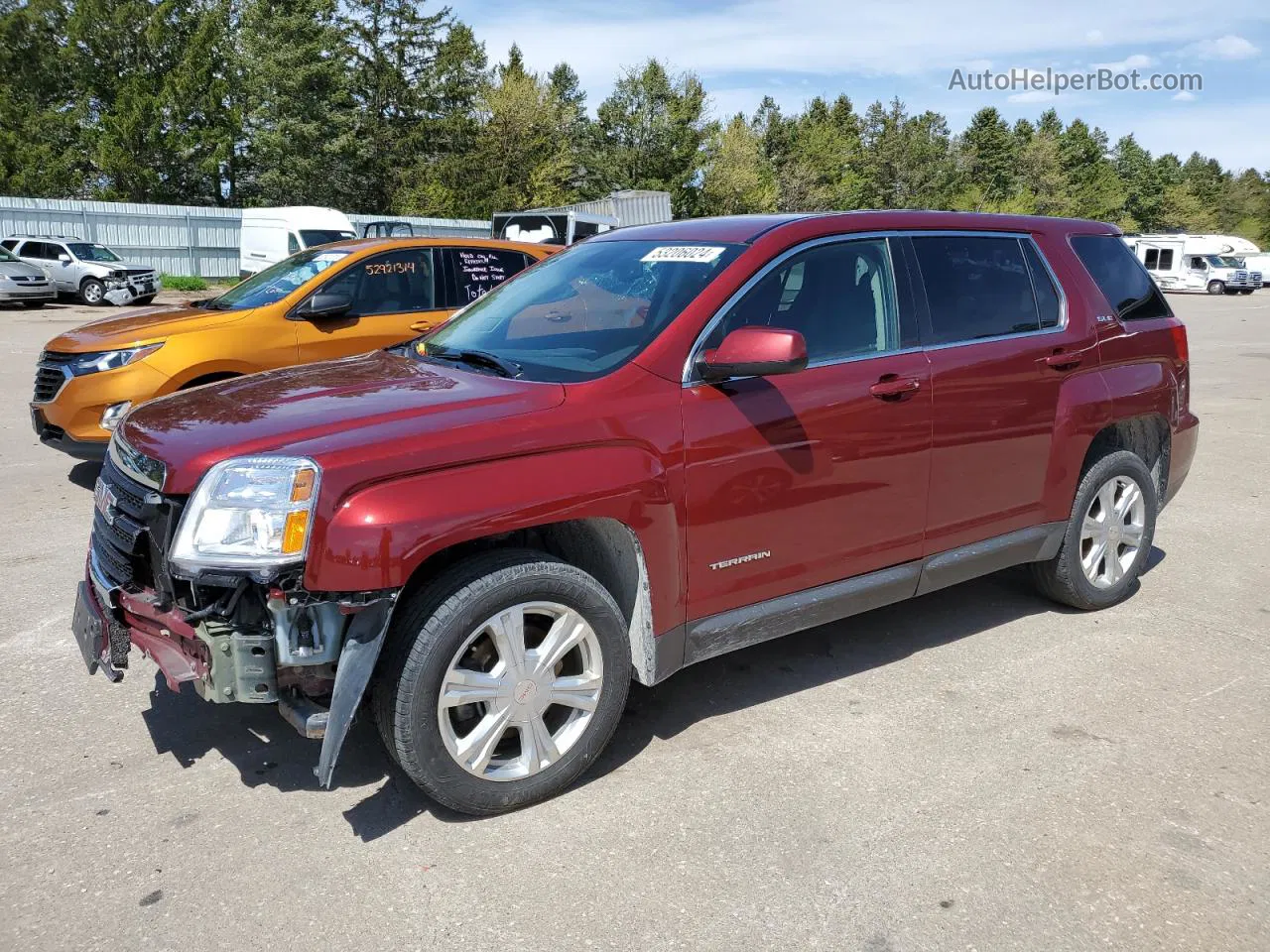 2017 Gmc Terrain Sle Бордовый vin: 2GKALMEK1H6250934