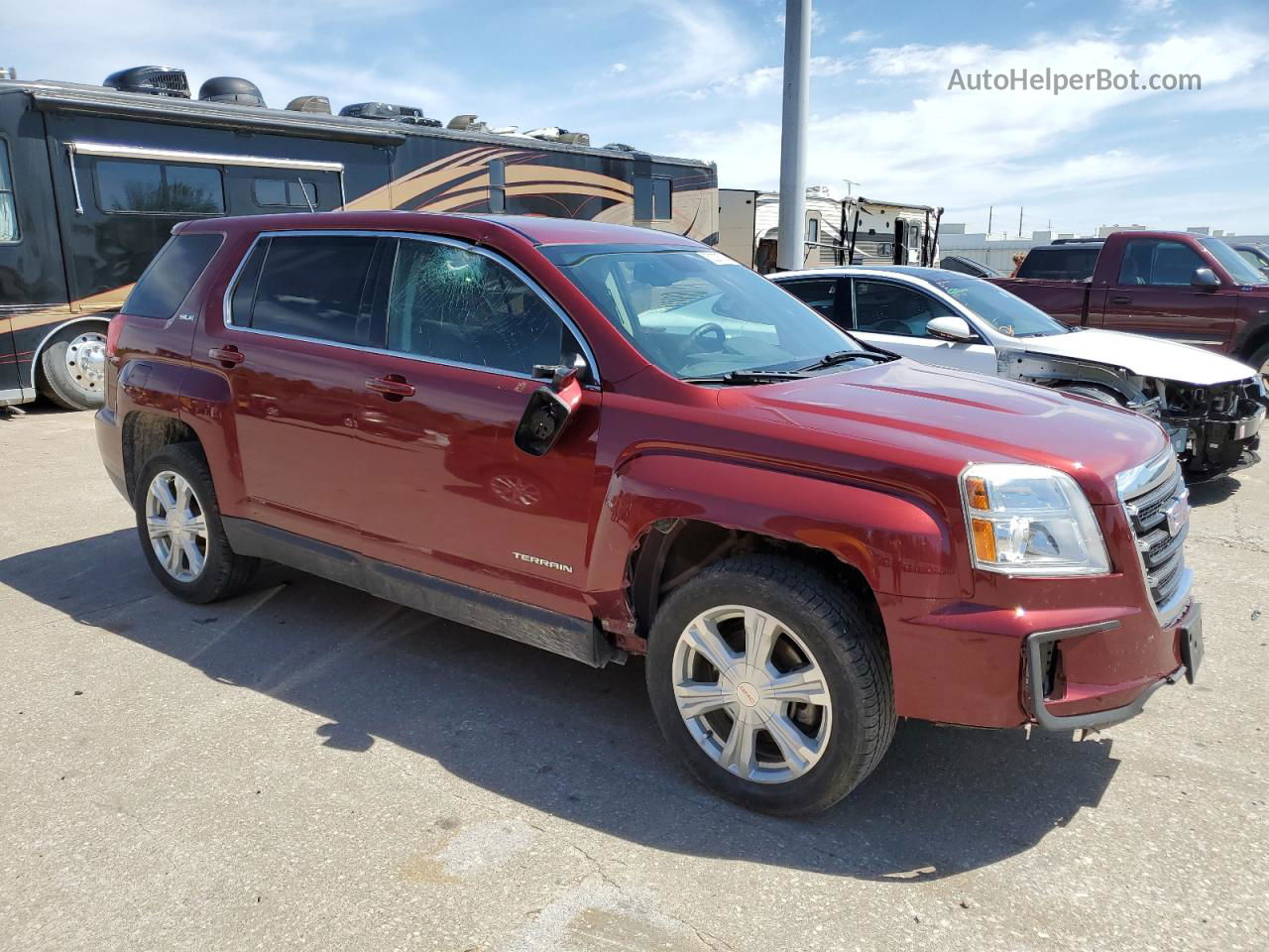 2017 Gmc Terrain Sle Бордовый vin: 2GKALMEK1H6250934