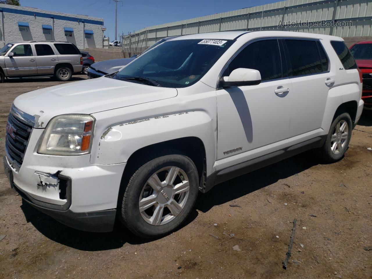 2016 Gmc Terrain Sle White vin: 2GKALMEK2G6264310