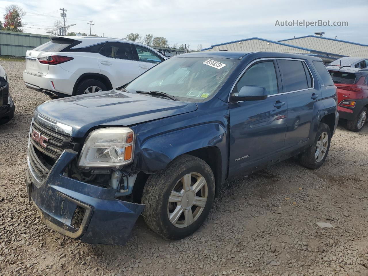 2016 Gmc Terrain Sle Blue vin: 2GKALMEK2G6357781