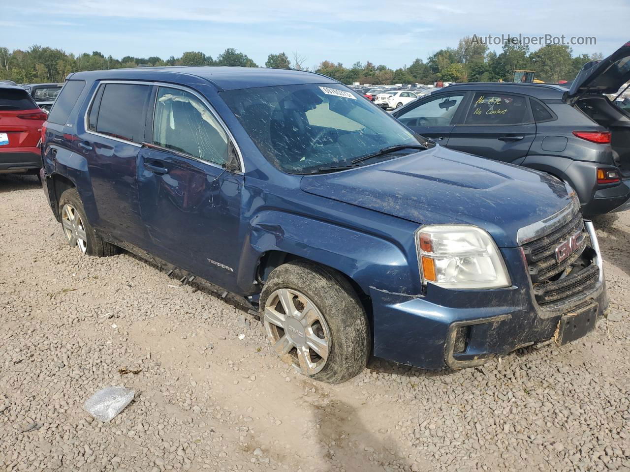 2016 Gmc Terrain Sle Blue vin: 2GKALMEK2G6357781