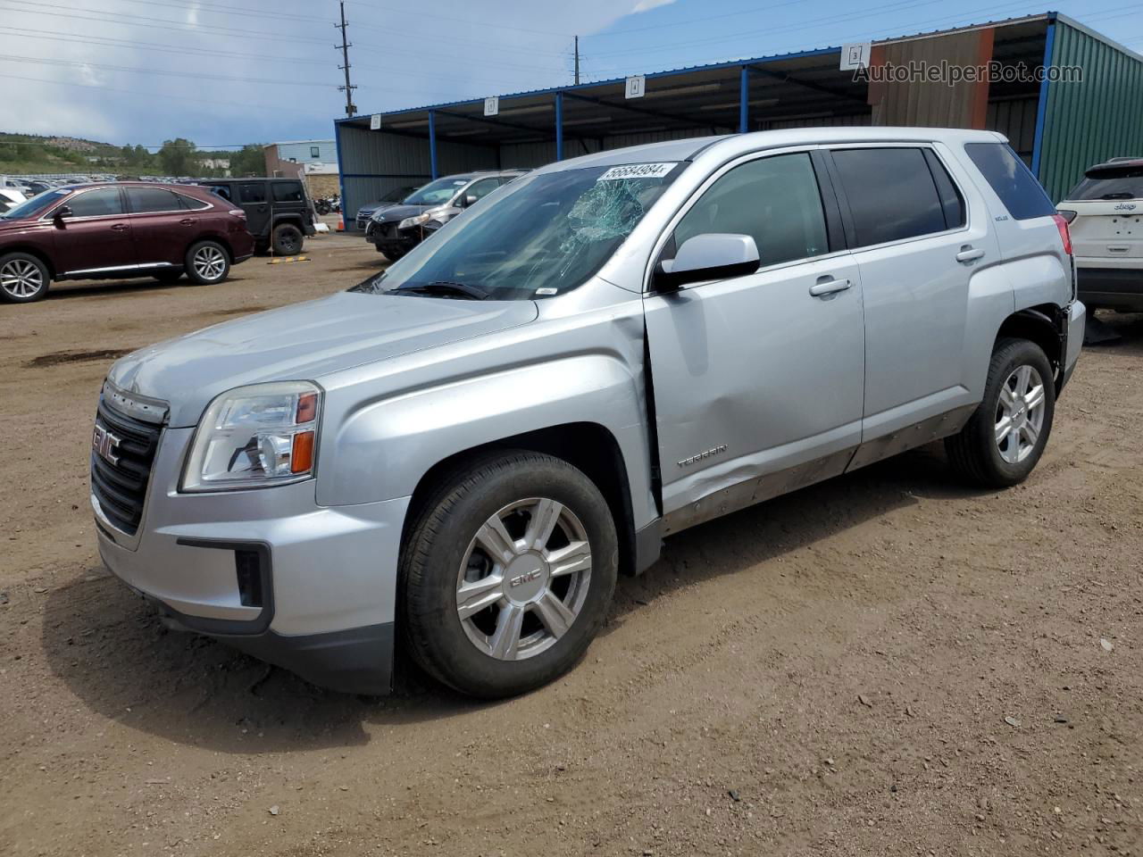 2016 Gmc Terrain Sle Silver vin: 2GKALMEK3G6329309