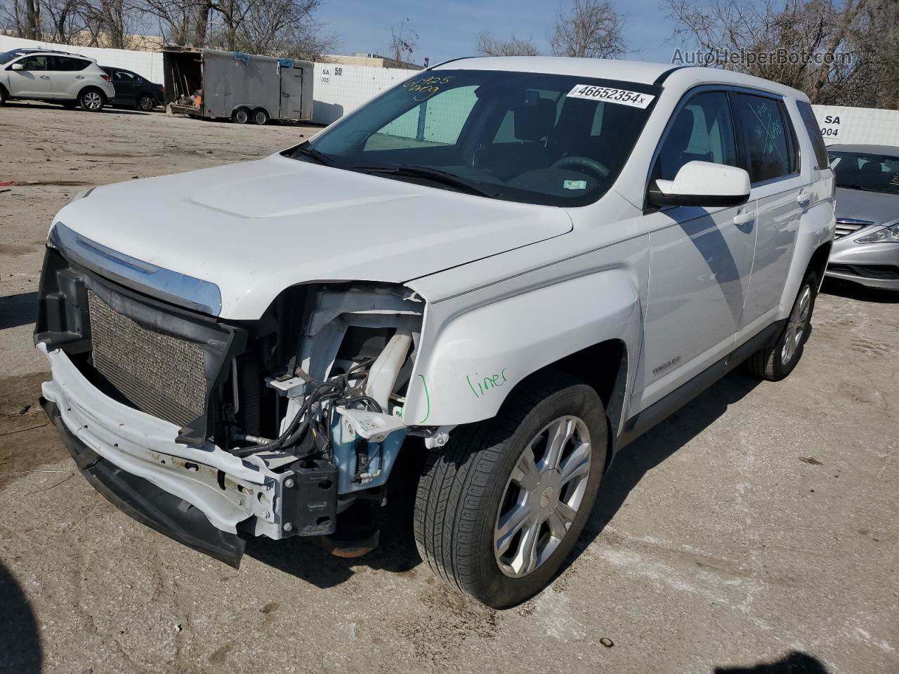 2017 Gmc Terrain Sle White vin: 2GKALMEK4H6103071