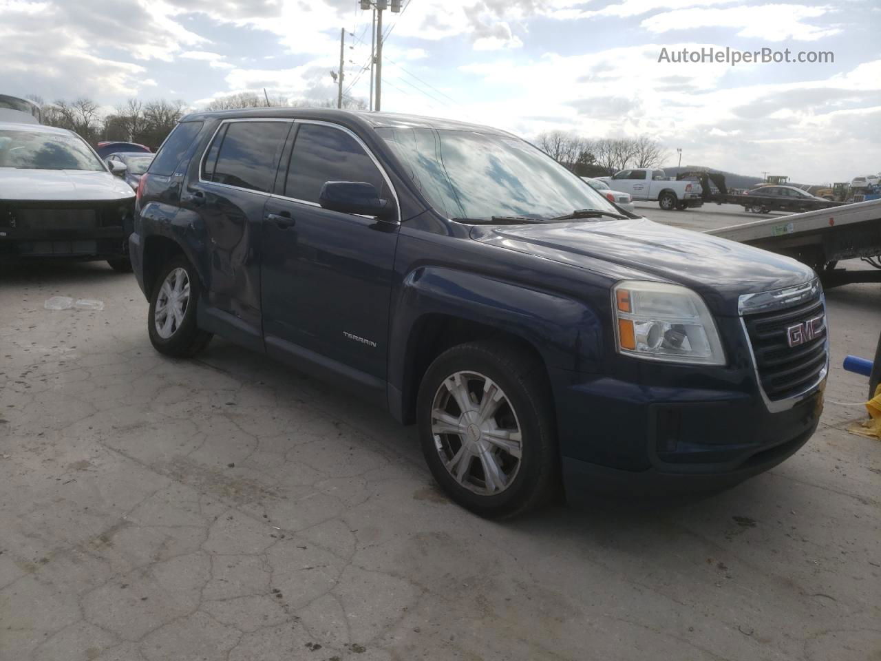 2017 Gmc Terrain Sle Синий vin: 2GKALMEK4H6244108