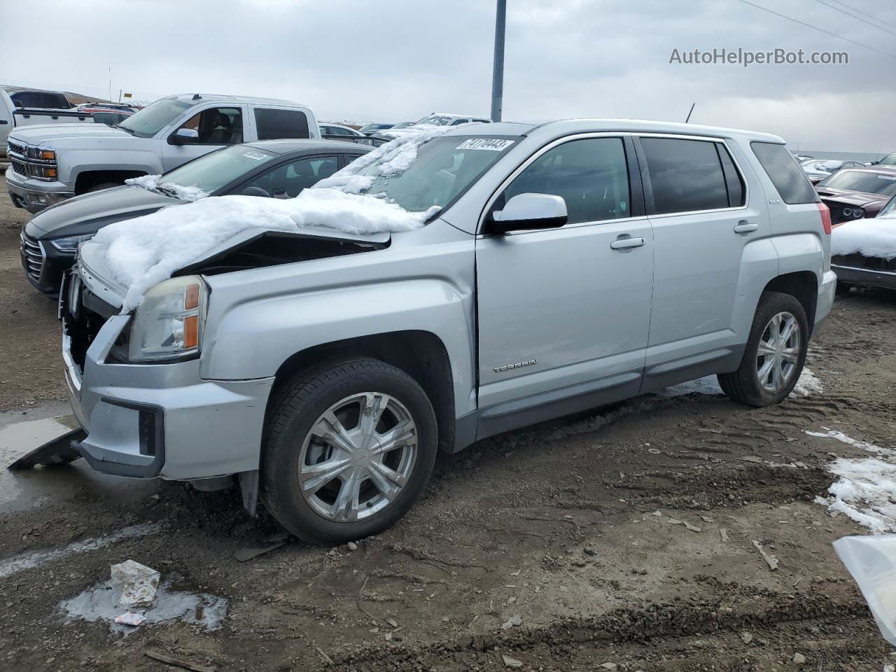 2017 Gmc Terrain Sle Silver vin: 2GKALMEK5H6176269