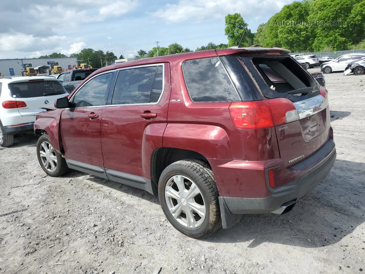 2017 Gmc Terrain Sle Красный vin: 2GKALMEK5H6248555