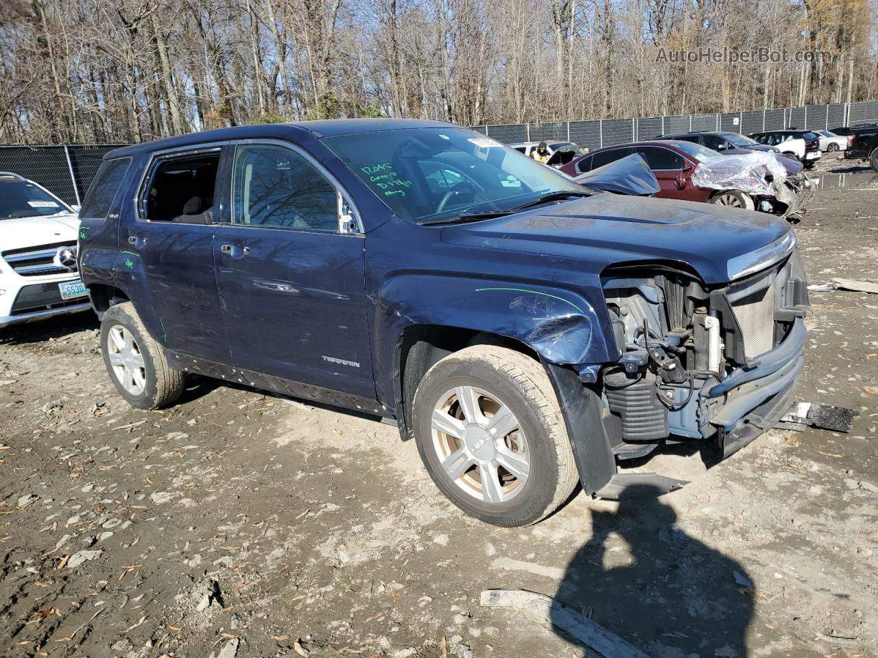 2016 Gmc Terrain Sle Синий vin: 2GKALMEK6G6205504